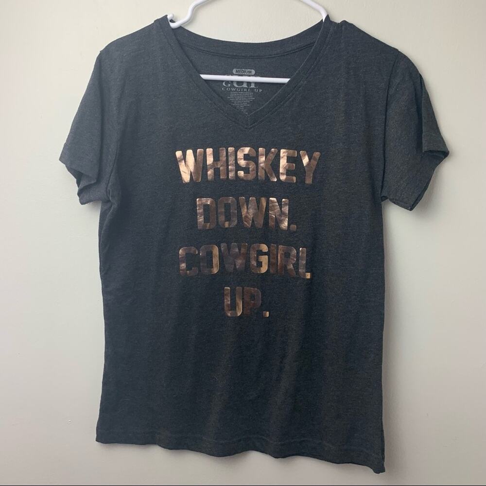 Whiskey Down Cowgirl Up Short Sleeve Shirt